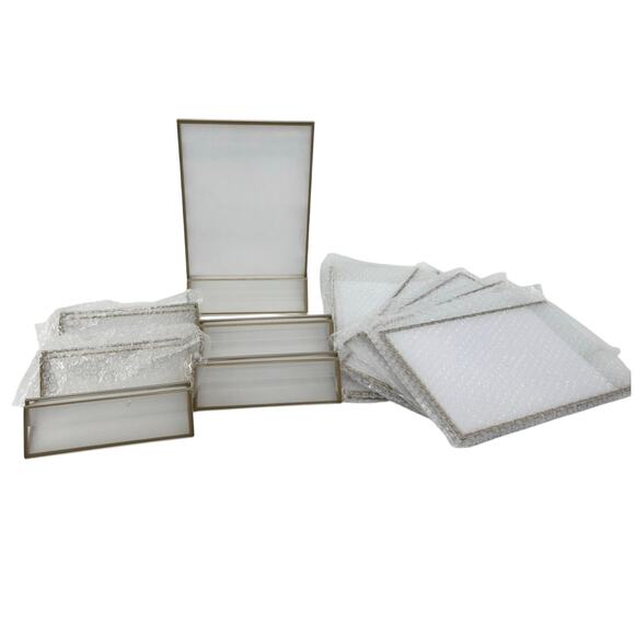 Unbranded Other - Display Acrylic 5x7 Sign Holder Lot of 6 Gold Trim Pictures Wedding